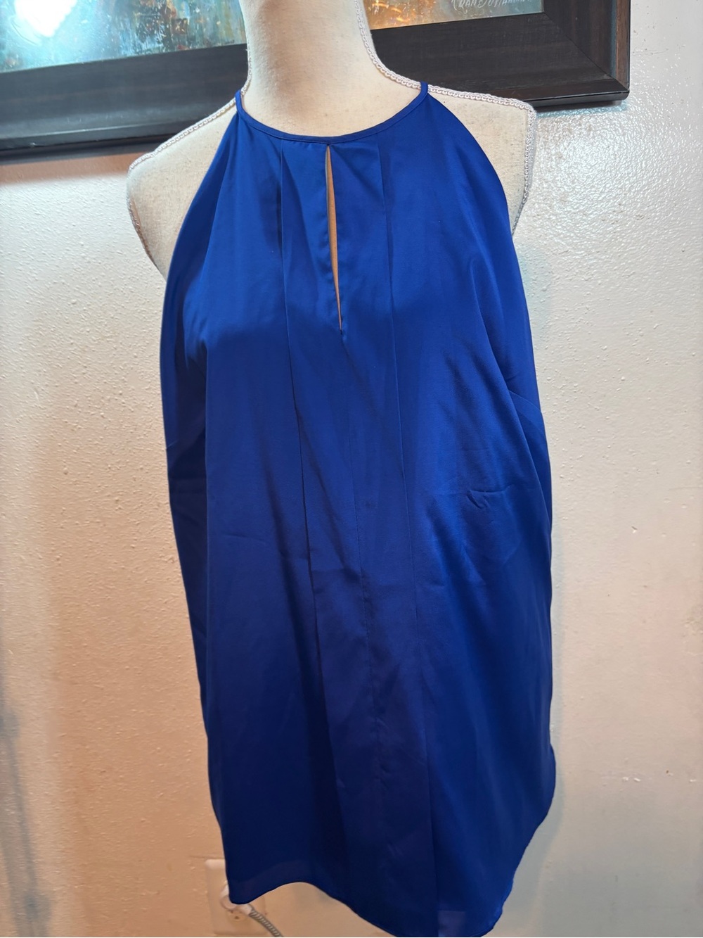Ann Taylor Royal Blue Halter Shell Top